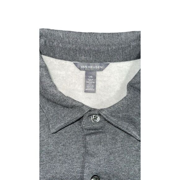Van Heusen Iron Gate HTHR Fleece Shacket Size L New With Tags - Picture 4 of 5